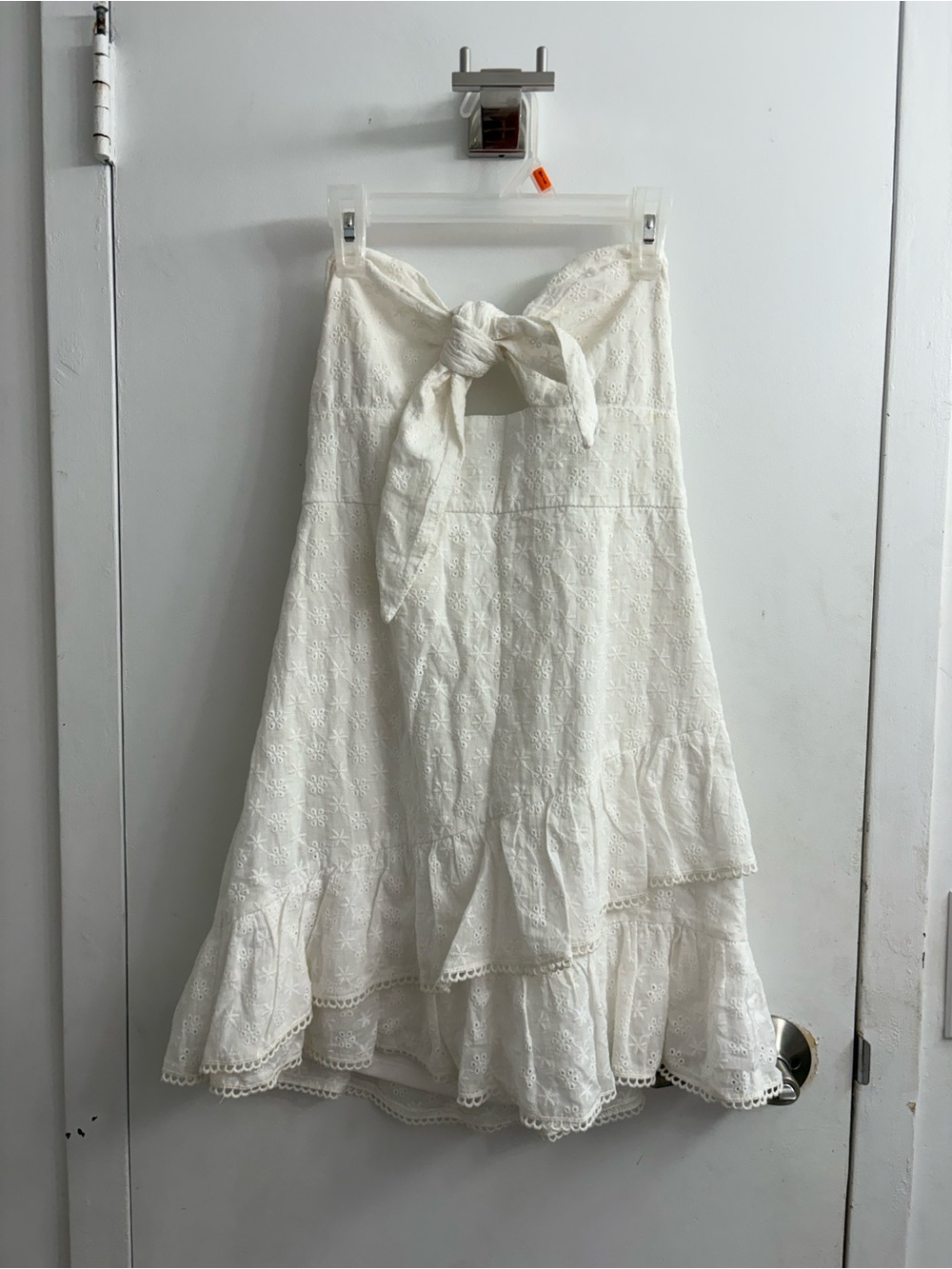 White  Tie-Front dress
